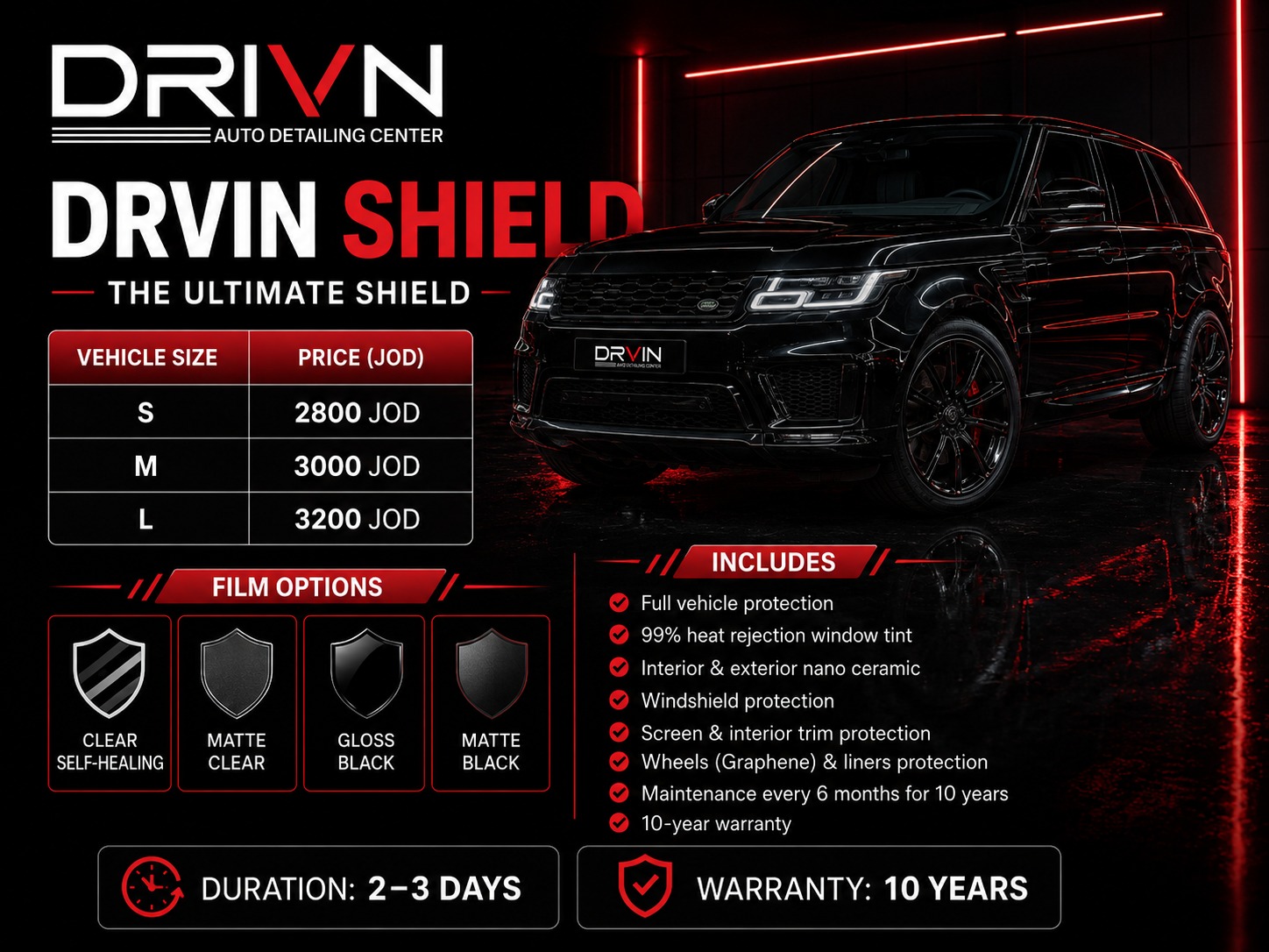 DRIVN Shield service card